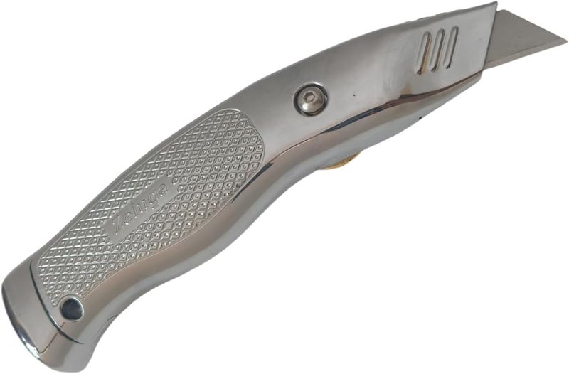 Zeluga 19-524 Fixed Blade Utility Knife with Die Cast Aluminium Housing, Quick Blade Change, 10 Blades Included - Image 2